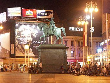 Ban Jelaciic Monument in Zagreb centre